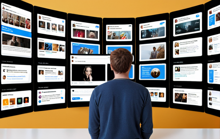 **Prompt:** A vibrant and engaging digital curation workspace. The scene includes a person surrounded by multiple screens displaying various content sources (articles, social media feeds, images). Graphic elements should showcase curated lists, concise summaries, and interactive elements like comment sections and polls. The overall aesthetic is clean, modern, and visually appealing, emphasizing the process of selecting and presenting relevant information to an audience.