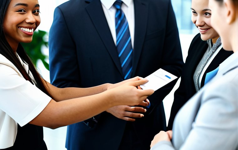 정보 큐레이션을 위한 네트워킹 전략 - Professional Networking Event**
"A diverse group of professionals, fully clothed in business attire...